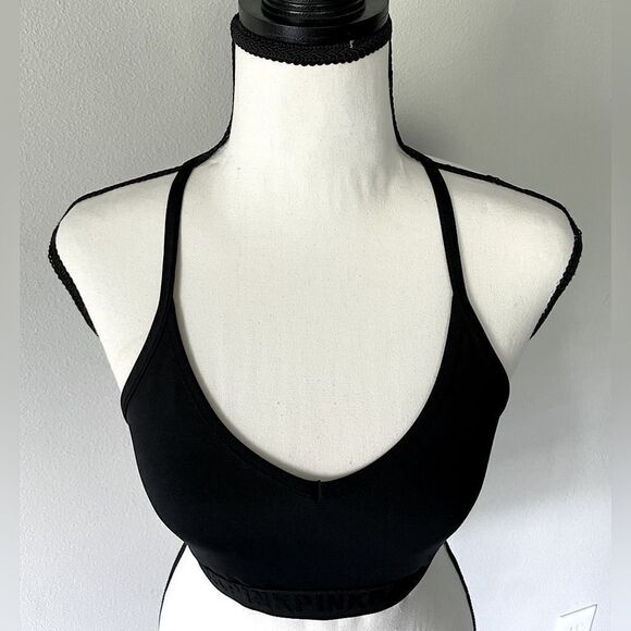 Victoria’s Secret, Black, Lightly-Lined, Back-Detail, Sports Bra. Size Small. - Picture 6 of 7